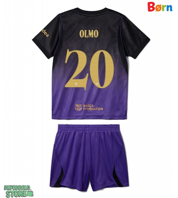 Barcelona Dani Olmo #20 Replika Babytøj Udebanesæt Børn 2026-27 Kortærmet (+ Korte bukser)